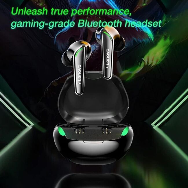 Casti gaming Bluetooth wireless cu microfon Lenovo XT92, alb