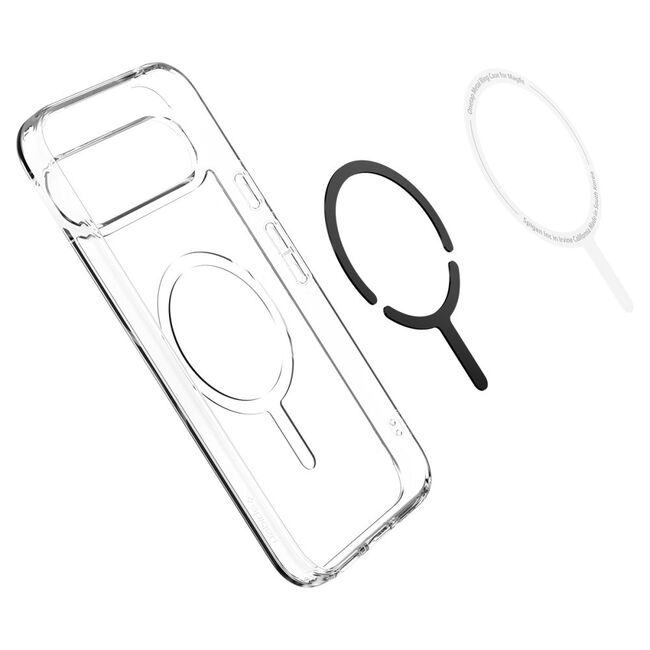 Husa premium pentru  Google Pixel 9 / 9 Pro Spigen Ultra Hybrid MagSafe OneTap Ring - transparent