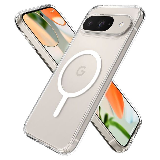 Husa premium pentru  Google Pixel 9 / 9 Pro Spigen Ultra Hybrid MagSafe OneTap Ring - transparent