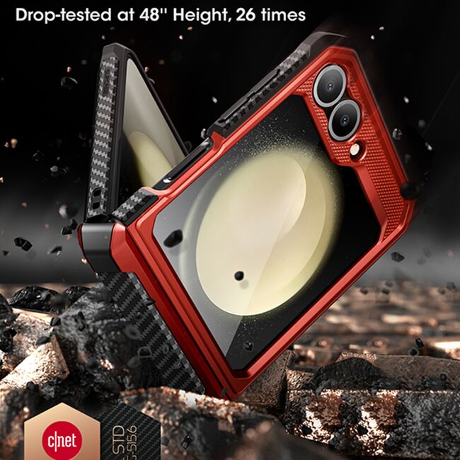 Husa Samsung Galaxy Z Flip 6 Supcase Unicorn Beetle Pro, rosu