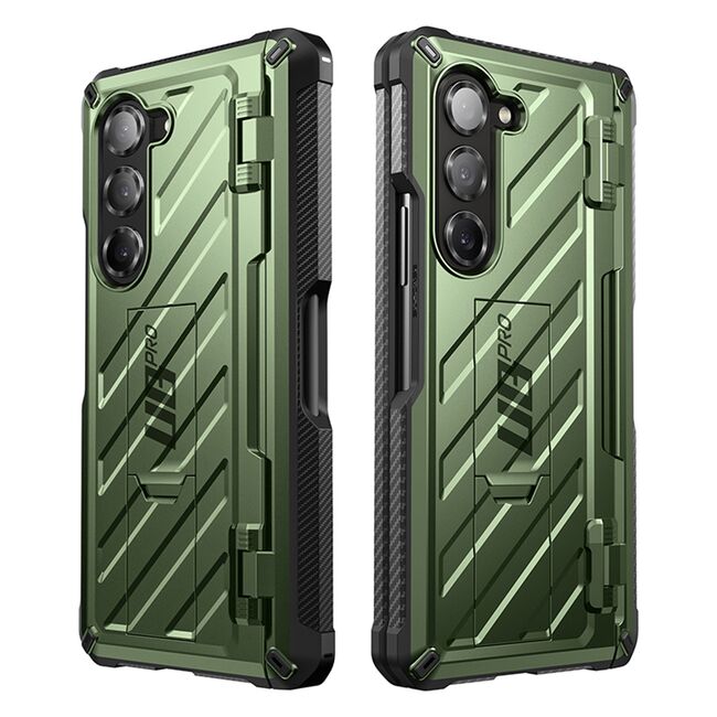 Husa cu folie integrata pentru Samsung Galaxy Z Fold 6 Supcase Unicorn Beetle Pro, verde