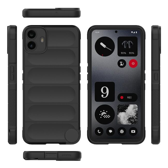 Husa pentru  Nothing CMF Phone 1 Liquid Silicone, Microfibre Lining, Non-Slip Airbag Design, negru