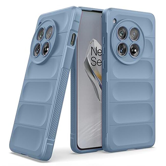 Husa pentru  OnePlus 12 Liquid Silicone, Microfibre Lining, Non-Slip Airbag Design, albastru