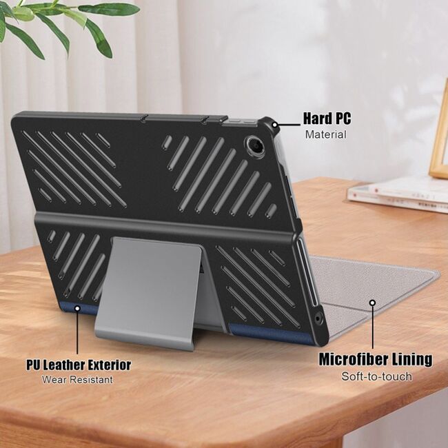 Husa pentru Lenovo Tab Plus 11.5, cu functie wake-up/sleep, protectie 360 - albastru