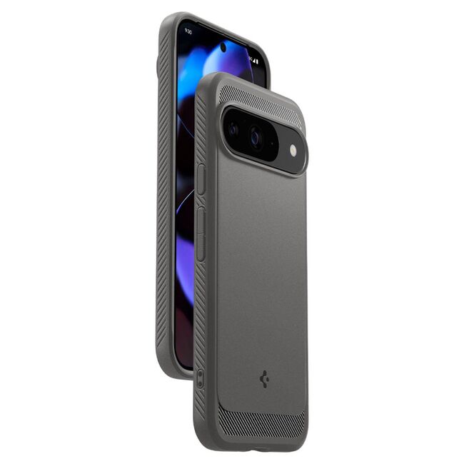 Husa Google Pixel 9 Spigen Rugged Armor, marble grey