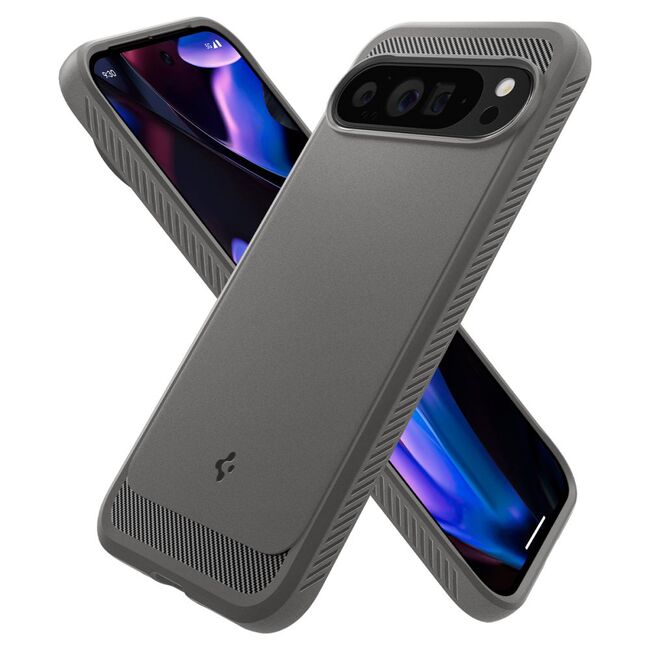 Husa Google Pixel 9 Pro XL Spigen Rugged Armor, marble grey