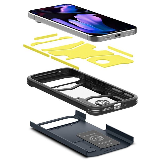 Husa Google Pixel 9 Spigen Tough Armor, metal slate