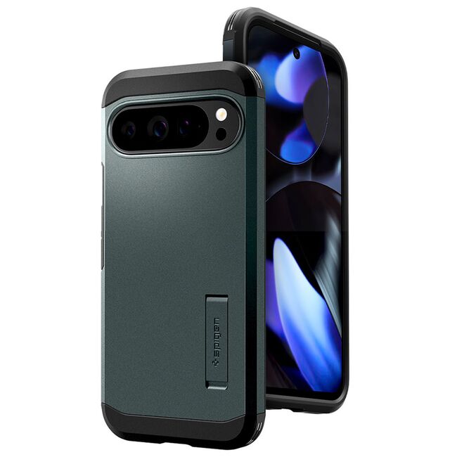 Husa Google Pixel 9 Spigen Tough Armor, metal slate