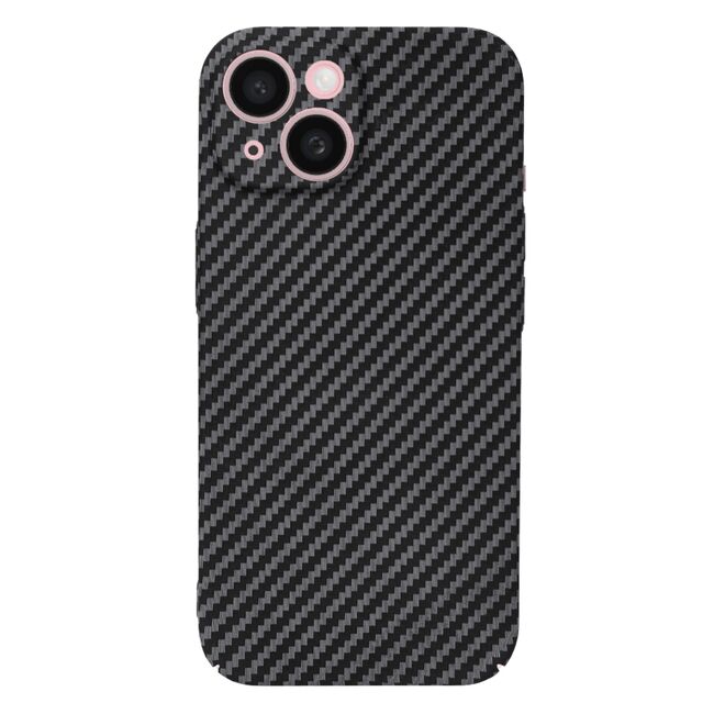 Husa pentru  iPhone 15 Plus CarbonFiber UltraSlim, Lightweight, negru