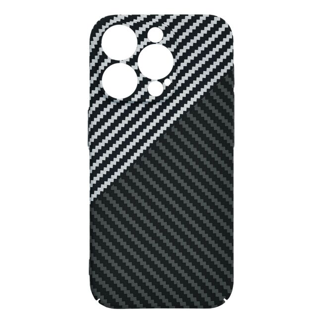 Husa pentru  iPhone 15 Pro Max CarbonFiber UltraSlim, Lightweight, gri