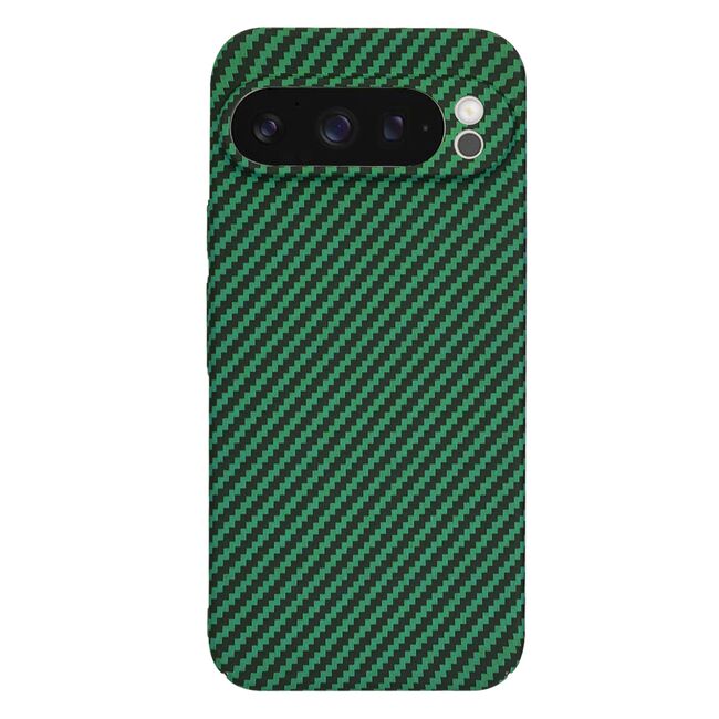 Husa pentru  Google Pixel 9 Pro XL CarbonFiber UltraSlim, Lightweight, verde