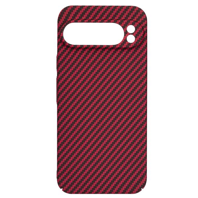 Husa pentru  Google Pixel 9 Pro XL CarbonFiber UltraSlim, Lightweight, bordeaux