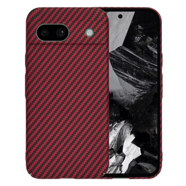 Husa pentru  Google Pixel 8a CarbonFiber UltraSlim, Lightweight, bordeaux