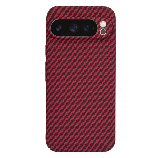 Husa pentru  Google Pixel 9 Pro CarbonFiber UltraSlim, Lightweight, bordeaux