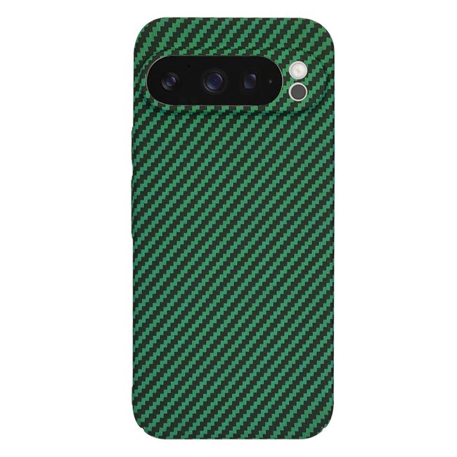 Husa pentru  Google Pixel 9 Pro CarbonFiber UltraSlim, Lightweight, verde