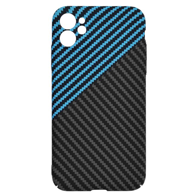 Husa pentru  iPhone 11 CarbonFiber UltraSlim, Lightweight, albastru / negru