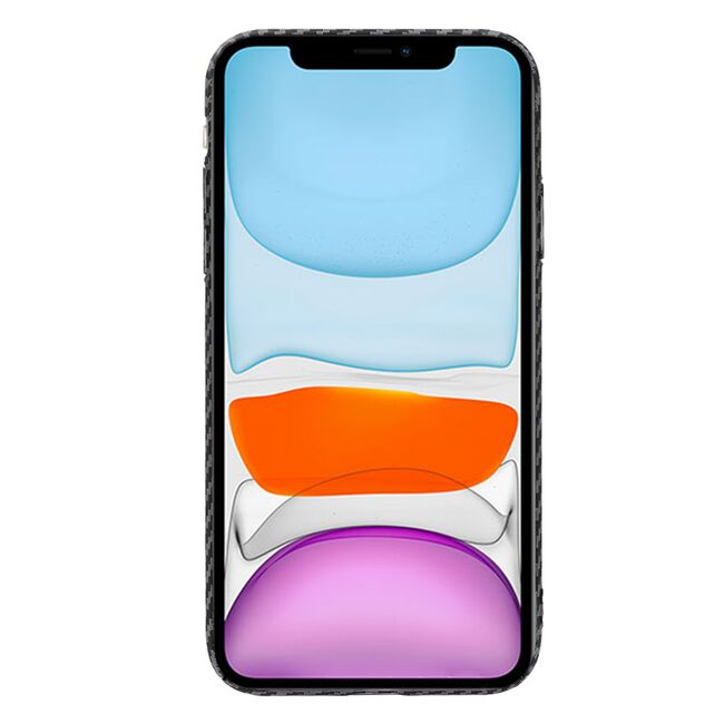 Husa pentru  iPhone 11 CarbonFiber UltraSlim, Lightweight, negru