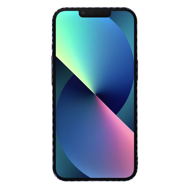 Husa pentru  iPhone 13 CarbonFiber UltraSlim, Lightweight, albastru