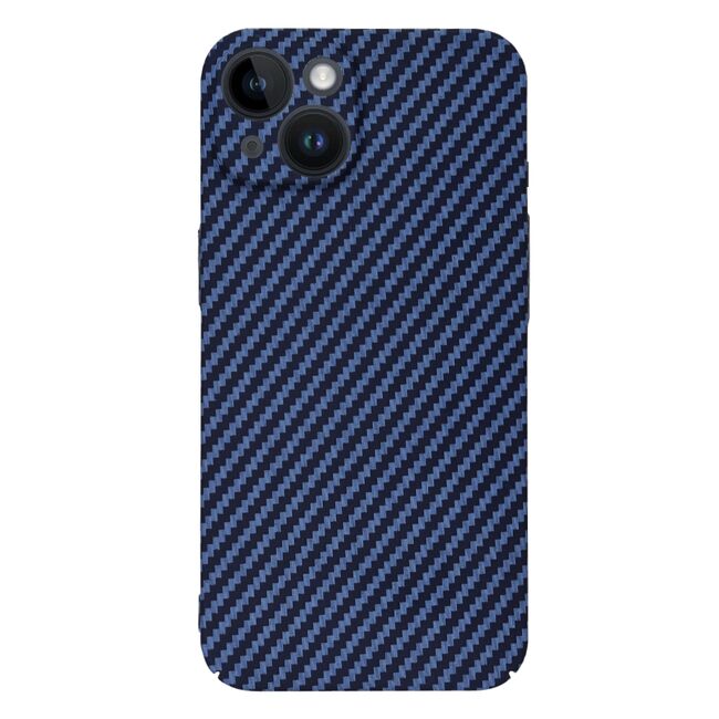 Husa pentru  iPhone 14 CarbonFiber UltraSlim, Lightweight, albastru