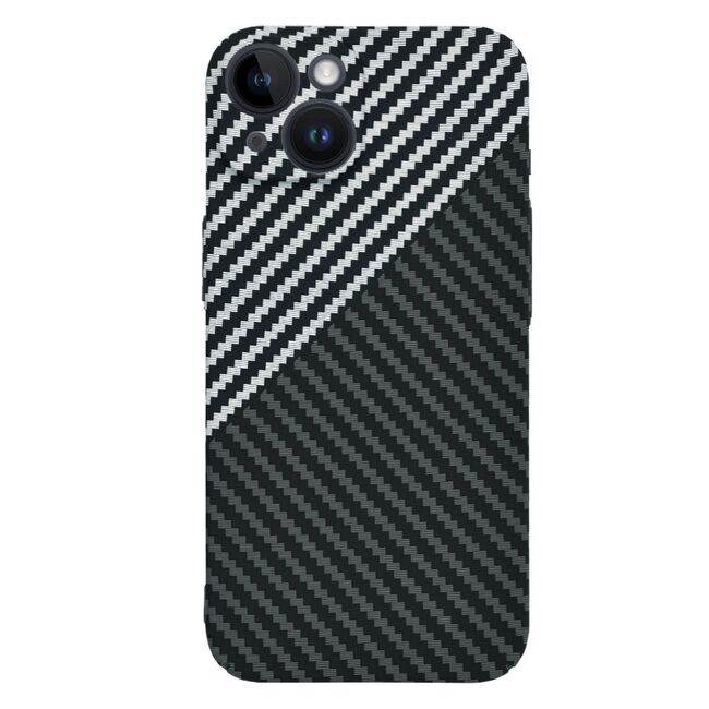 Husa pentru  iPhone 14 CarbonFiber UltraSlim, Lightweight, gri