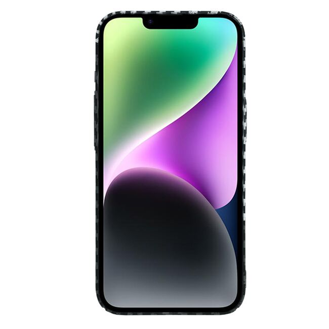 Husa pentru  iPhone 14 CarbonFiber UltraSlim, Lightweight, gri
