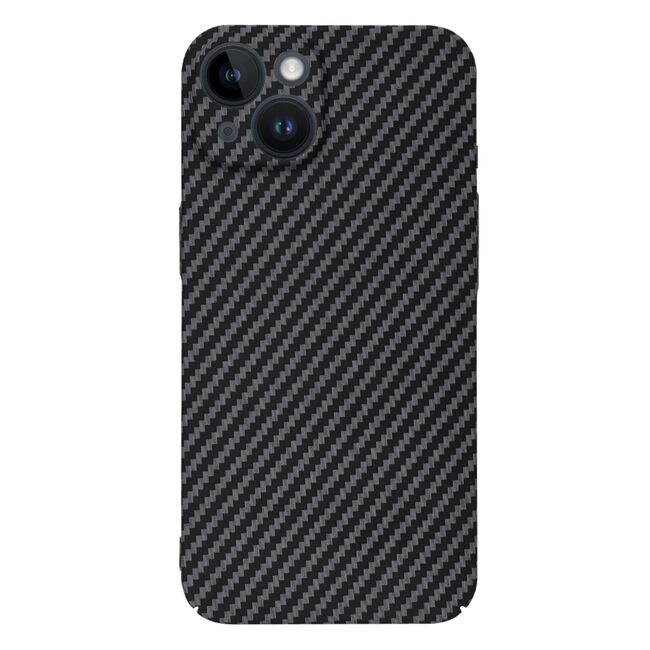 Husa pentru  iPhone 14 CarbonFiber UltraSlim, Lightweight, negru