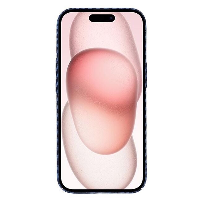 Husa pentru  iPhone 15 CarbonFiber UltraSlim, Lightweight, albastru