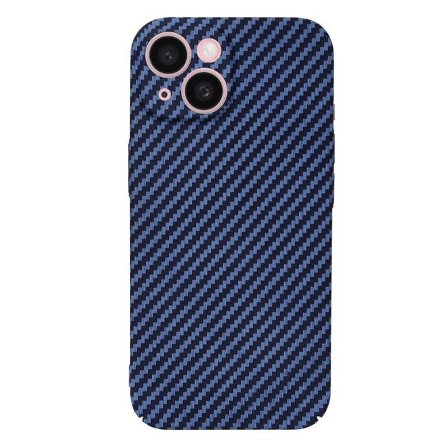 Husa pentru  iPhone 15 CarbonFiber UltraSlim, Lightweight, albastru