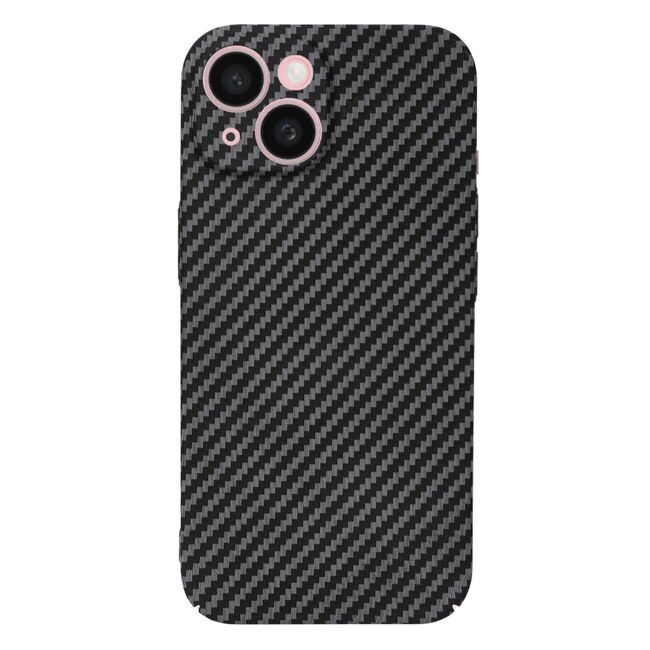 Husa pentru  iPhone 15 CarbonFiber UltraSlim, Lightweight, negru