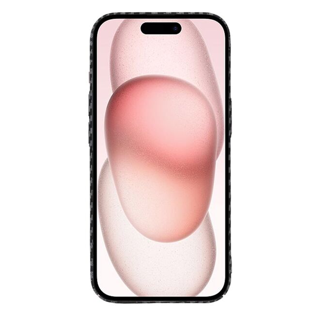 Husa pentru  iPhone 15 CarbonFiber UltraSlim, Lightweight, negru