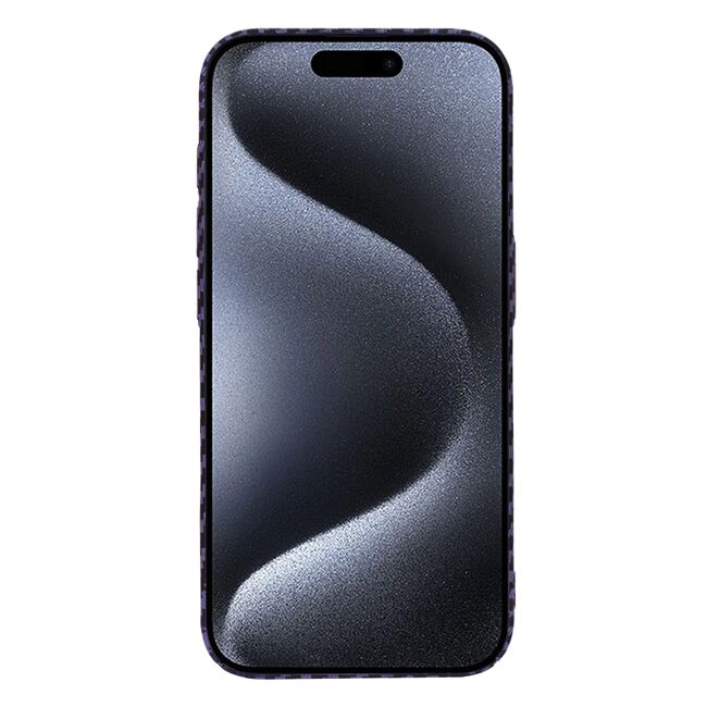 Husa pentru  iPhone 15 Pro CarbonFiber UltraSlim, Lightweight, mov