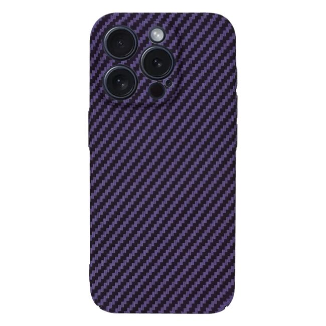 Husa pentru  iPhone 15 Pro CarbonFiber UltraSlim, Lightweight, mov