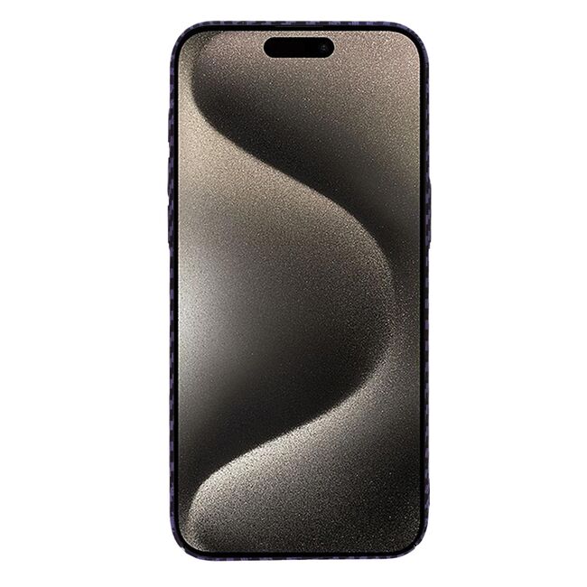Husa pentru  iPhone 15 Pro Max CarbonFiber UltraSlim, Lightweight, mov