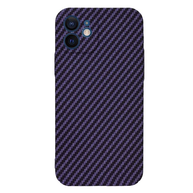 Husa pentru iPhone 12 CarbonFiber UltraSlim, Lightweight, mov