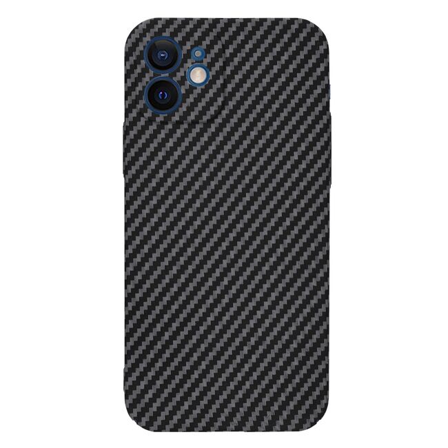 Husa pentru iPhone 12 CarbonFiber UltraSlim, Lightweight, negru