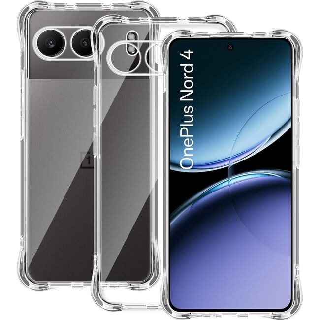 Husa pentru  OnePlus Nord 4 Anti-Shock 1.5mm, reinforced 4 corners, cu protectie lentile, transparent