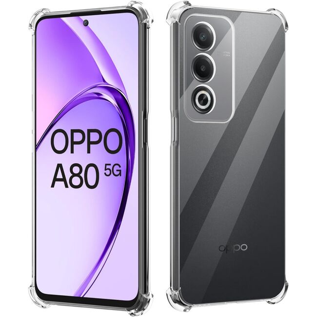 Husa pentru  Oppo A80, Anti-Shock 1.5mm, reinforced 4 corners, cu protectie lentile, transparent