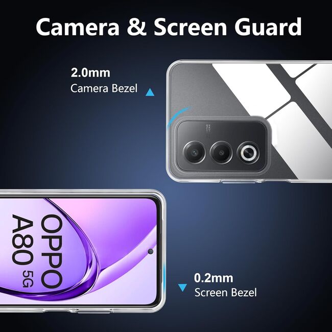Husa pentru  Oppo A80, Anti-Shock 1.5mm, transparent