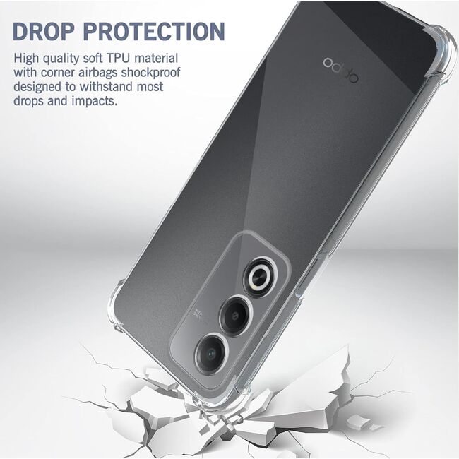Husa pentru  Oppo A80, Anti-Shock 1.5mm, reinforced 4 corners, cu protectie lentile, transparent