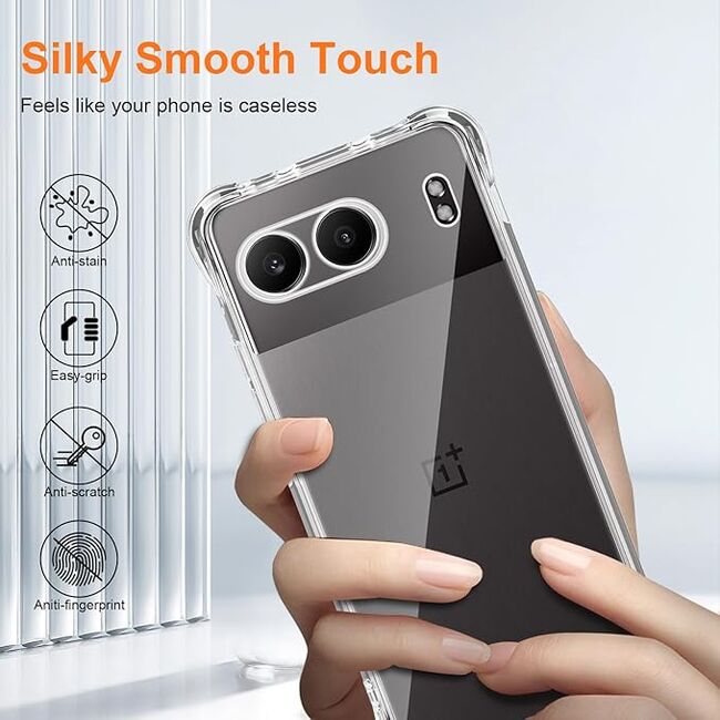 Husa pentru  OnePlus Nord 4 Anti-Shock 1.5mm, reinforced 4 corners, cu protectie lentile, transparent