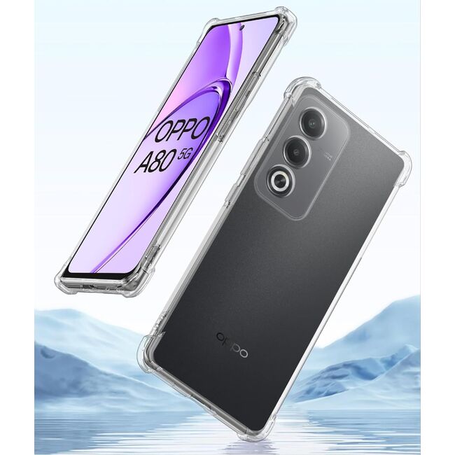 Husa pentru  Oppo A80, Anti-Shock 1.5mm, reinforced 4 corners, cu protectie lentile, transparent