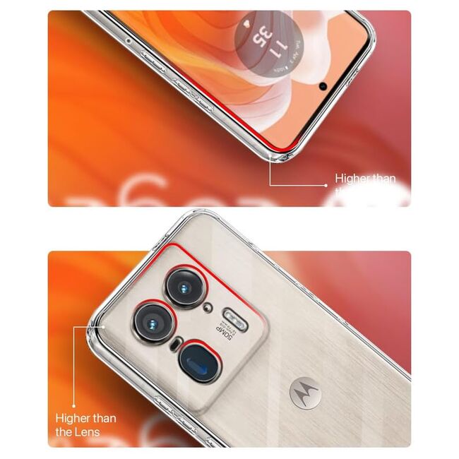 Husa pentru Motorola Edge 50 Ultra Slim Anti-Shock 1.5mm, cu protectie lentile, Transparent
