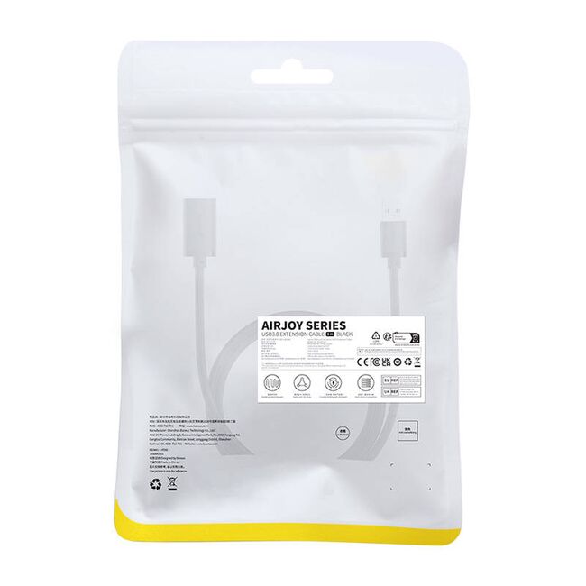 Cablu extensie USB, 1m Baseus AirJoy Series, negru