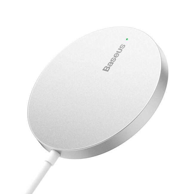 Incarcator wireless magnetic 15W Baseus Mini 3, argintiu
