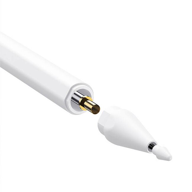 Stylus Pen magnetic cu indicator LED pentru iPad Baseus, alb