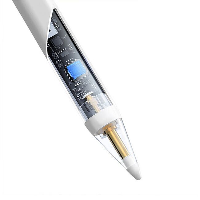 Stylus Pen magnetic cu indicator LED pentru iPad Baseus, alb