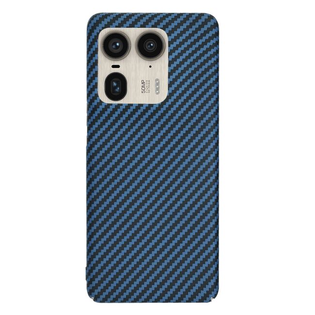 Husa pentru  Motorola Edge 50 Ultra CarbonFiber UltraSlim, Lightweight, albastru