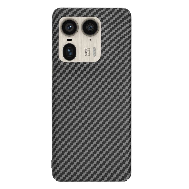 Husa pentru  Motorola Edge 50 Ultra CarbonFiber UltraSlim, Lightweight, negru