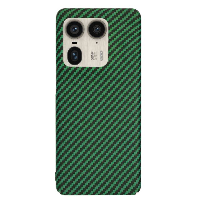 Husa pentru  Motorola Edge 50 Ultra CarbonFiber UltraSlim, Lightweight, verde