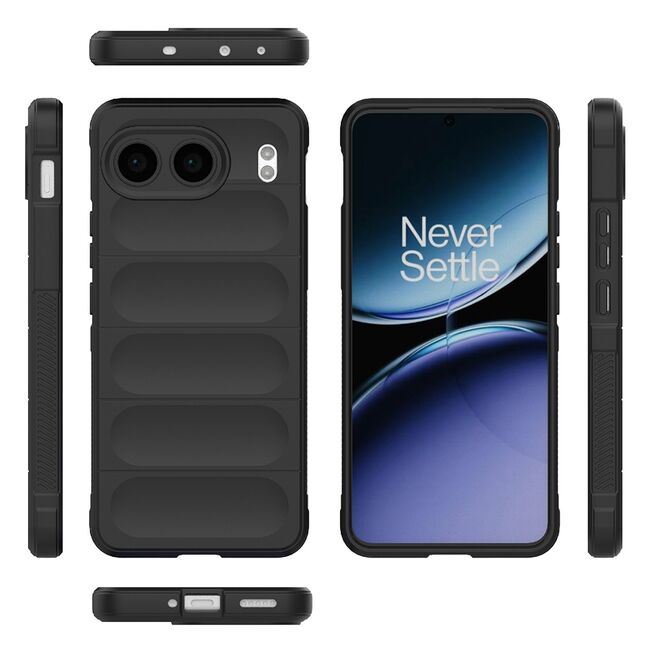 Husa pentru  OnePlus Nord 4 Liquid Silicone, Microfibre Lining, Non-Slip Airbag Design, negru